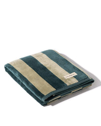 Beach Towel - Terry Green Stripe