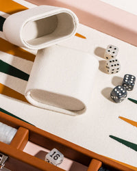 Backgammon Set - Terry Terracotta Stripe