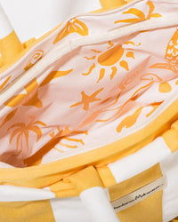 Cloud Cooler Tote Bag - Crew Mimosa Yellow Stripe