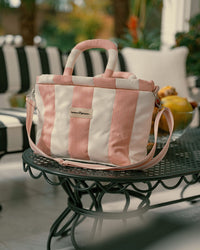 Cloud Cooler Tote Bag - Crew Pink Stripe