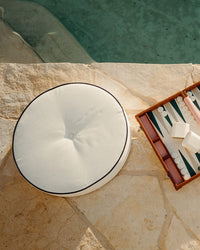 Circular Pillow - Rivie White