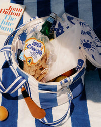 Premium Cooler Bag - Crew Mediterranean Blue Stripe
