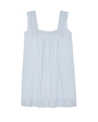 The Eyelet Mini Tank Dress in Rainwater