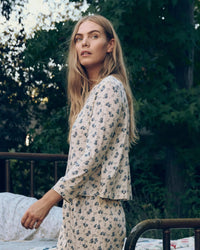 The Crop Sleep Henley in Indigo Rose