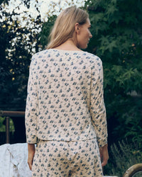 The Crop Sleep Henley in Indigo Rose