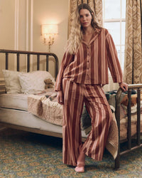 The Pajama Shirt in Ganache Stripe
