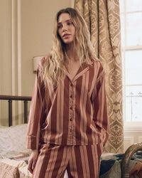 The Pajama Shirt in Ganache Stripe