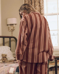 The Pajama Shirt in Ganache Stripe