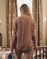 The Slouch Sleep Henley in Rose Print