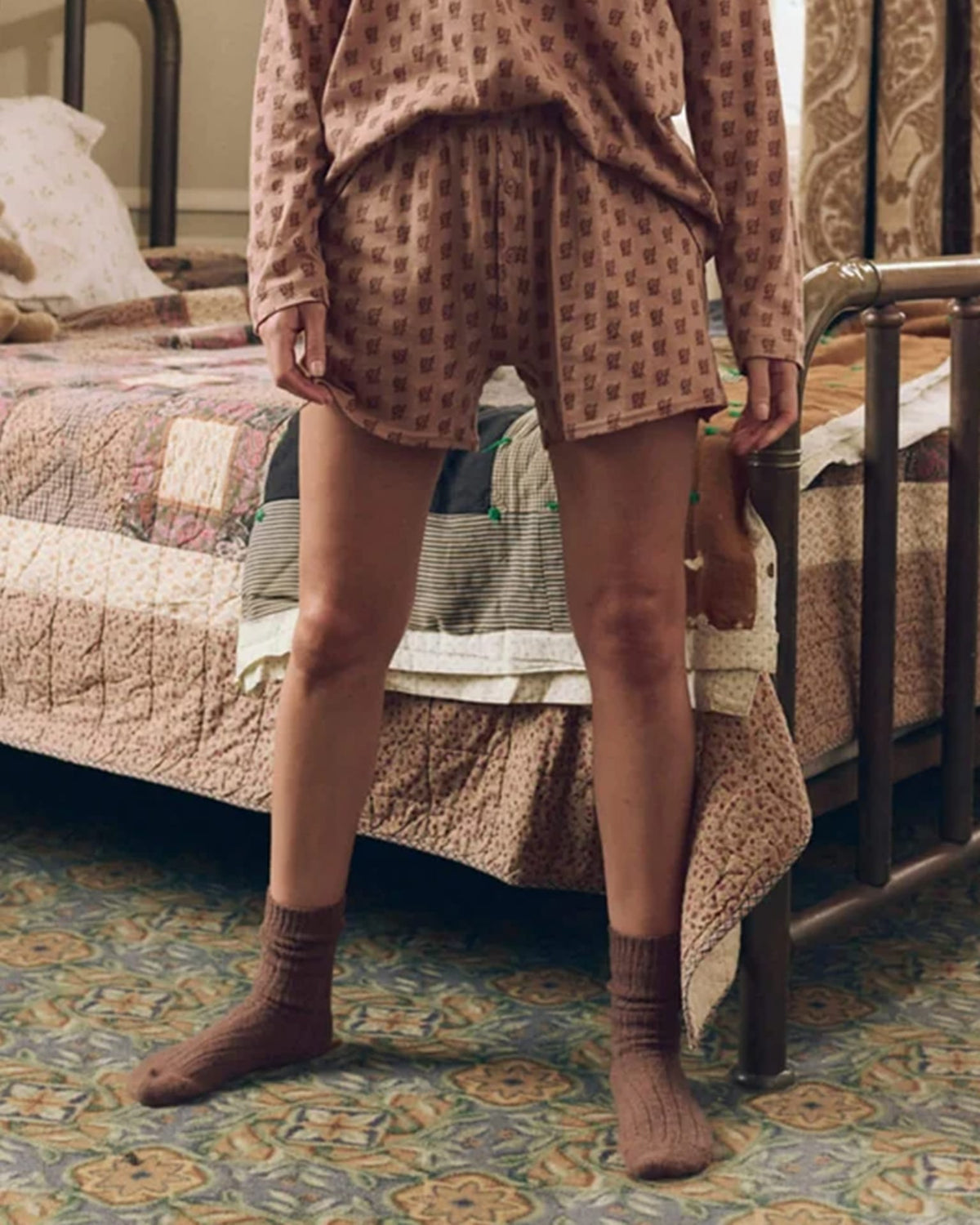 The Jersey Boxer Short in Rose Print