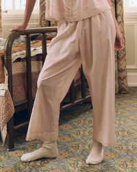 The Eyelet Easy Sleep Pant in Washed Rose