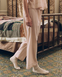The Eyelet Easy Sleep Pant in Washed Rose