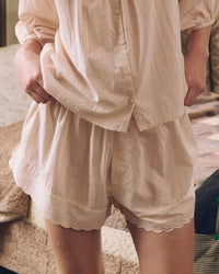 The Eyelet Tap Short in Washed Rose