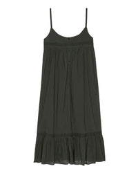 The Eyelet Ruffle Tank Night Dress in Black