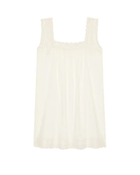 The Eyelet Mini Tank Dress in True White