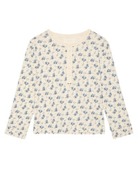 The Crop Sleep Henley in Indigo Rose