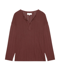 The Slouch Sleep Henley in Maroon