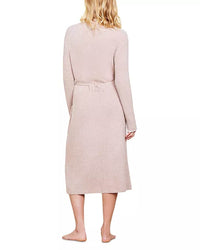 Barefoot Dreams CCL Contrast Ribbed Robe in Willow/Pearl