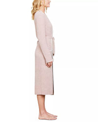 Barefoot Dreams CCL Contrast Ribbed Robe in Willow/Pearl