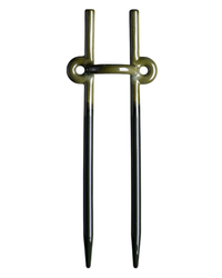 Bergs Potter Folk: Hinto Glazed Plant Stake in Moss Green