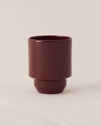 Bergs Potter Hoff Glazed 5.5 inch Pot in Deep Burgundy