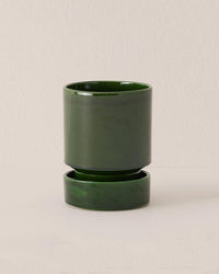 Bergs Potter Hoff Glazed 5.5 inch Pot in Emerald Green