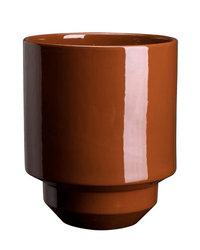 Bergs Potter Hoff Glazed 7.1 inch Pot in Rusty Red