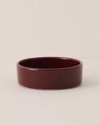 Bergs Potter Hoff Glazed 7.1 inch Saucer in Deep Burgundy