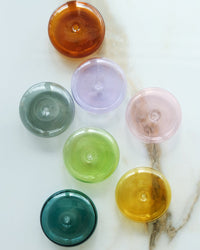 BOTANICA Bubble Glass Incense Holder - Gold Glass
