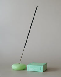 BOTANICA Bubble Glass Incense Holder - Jade Milk Glass