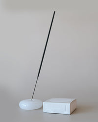 BOTANICA Bubble Glass Incense Holder - Milk Glass