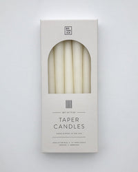 BOTANICA Natural White Taper Candles