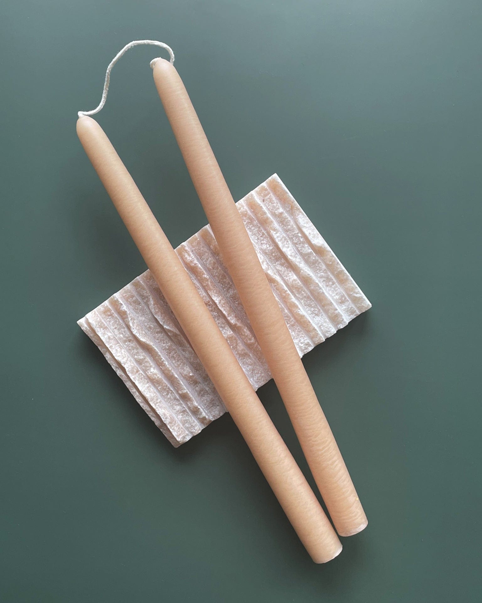 Taper Candle Pair, Oatmeal