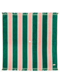 Business & Pleasure Co Beach Blanket - Bistro Green Stripe
