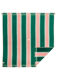 Business & Pleasure Co Beach Blanket - Bistro Green Stripe