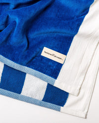 Business & Pleasure Co Beach Blanket - Crew Mediterranean Blue Stripe