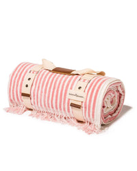 Business & Pleasure Co Home Beach Blanket - Laurens Pink Stripe