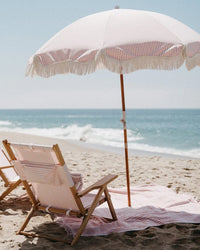 Business & Pleasure Co Home Beach Blanket - Laurens Pink Stripe