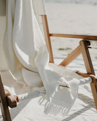 Business & Pleasure Co Beach Towel - Antique White