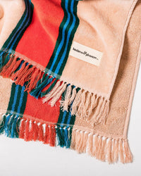 Business & Pleasure Co Beach Towel - Bistro Dusty Pink Stripe