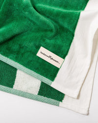 Business & Pleasure Co Beach Towel - Crew Canyon Green Stripe