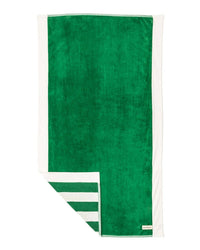 Business & Pleasure Co Beach Towel - Crew Canyon Green Stripe