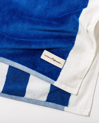 Business & Pleasure Co Beach Towel - Crew Mediterranean Blue Stripe