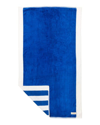 Business & Pleasure Co Beach Towel - Crew Mediterranean Blue Stripe