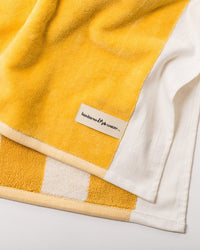 Business & Pleasure Co Beach Towel - Crew Mimosa Yellow Stripe