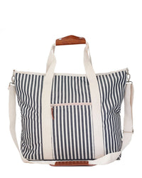 Business & Pleasure Co Cooler Tote Bag - Laurens Navy Stripe