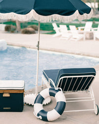Business & Pleasure Co Large Classic Pool Float - Rivie White