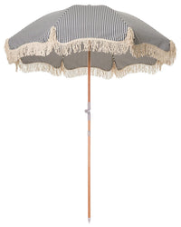 Business & Pleasure Co Premium Beach Umbrella - Laurens Navy Stripe