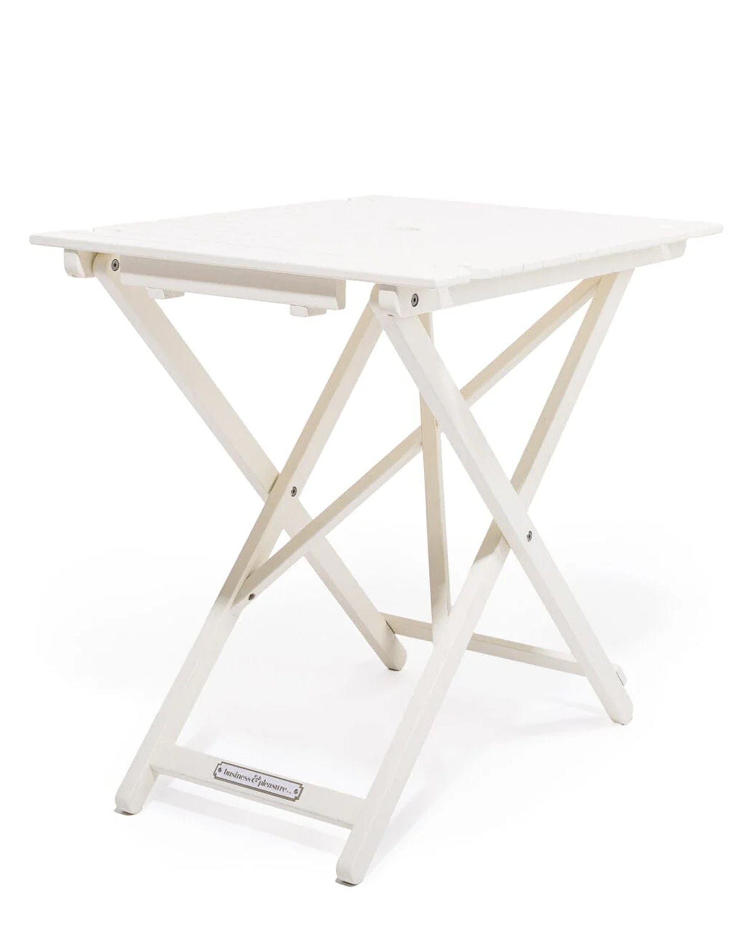 Tall Folding Table - Antique White