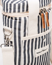Business & Pleasure Co Wine Cooler Tote Bag - Laurens Navy Stripe